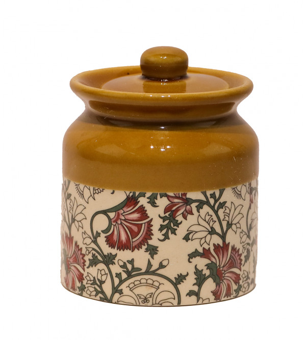 Cottage Ceramic Jars  Multipurpose Barni for Chutney  Pickle jar Storage Container