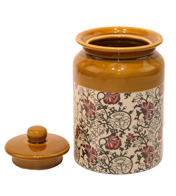 Cottage Ceramic Jars  Multipurpose Barni for Chutney  Pickle jar Storage Container