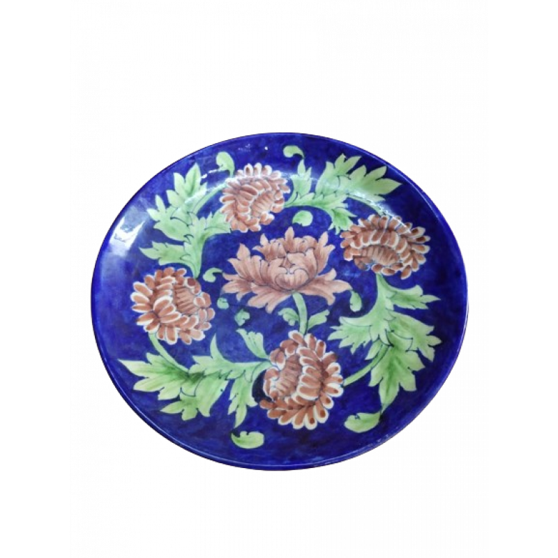 COTTAGE BLUE POTTERY PLATE 10 INCH