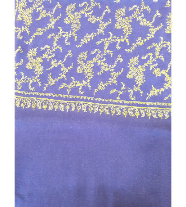 Cashmere Pashmina Stole Hand Embroidered in Kashmir Size,28X80 Inch