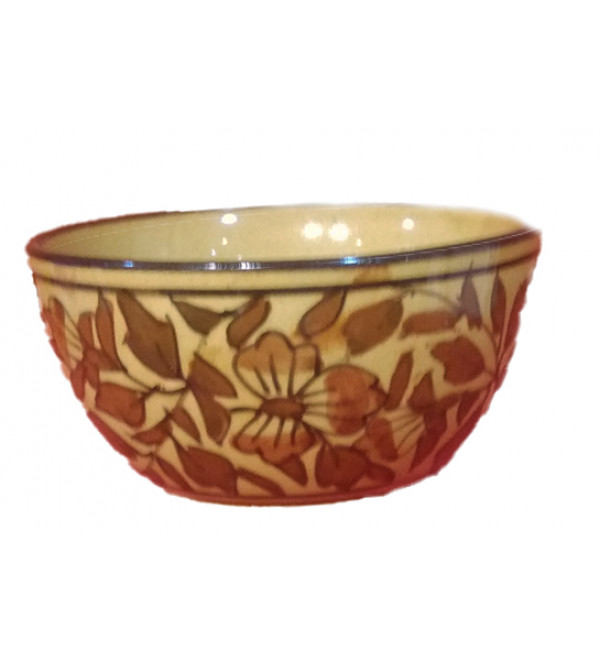 Handcrafted Khurja Pottery Bowl Size 5 Inch