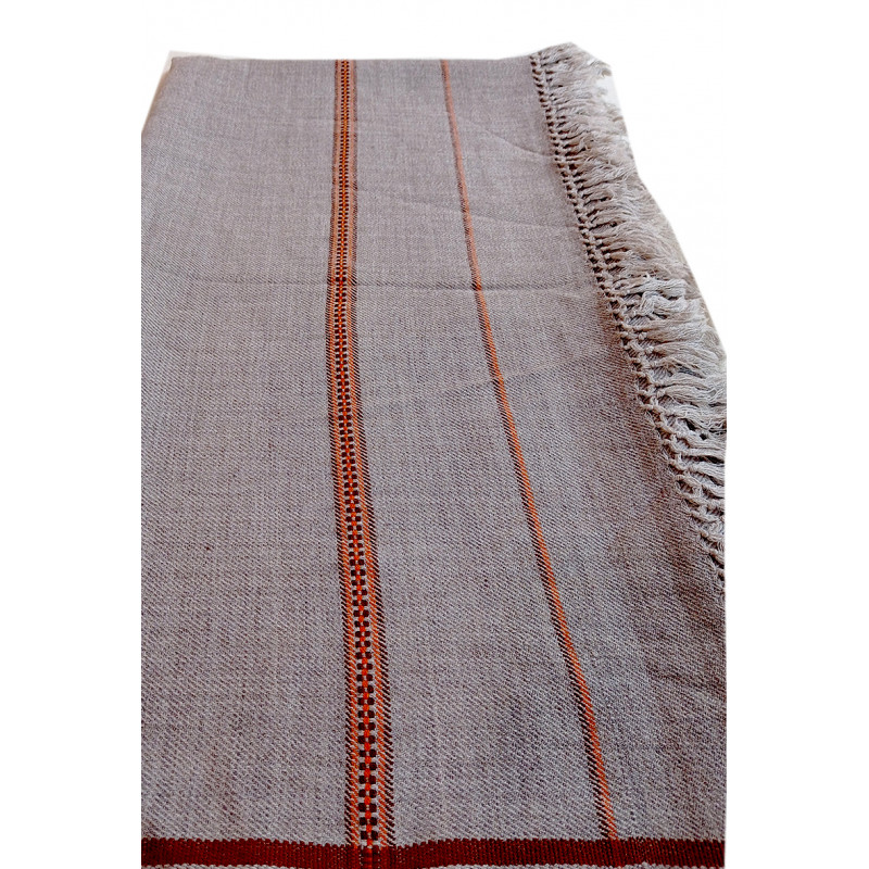 WOOLLEN GENTS SML BORDER SHAWLS 46X99 INCH