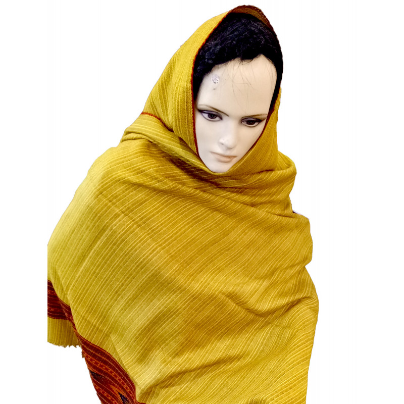 WOOLLEN KULLU SIX BORDER SHAWLS 39X85 INCH