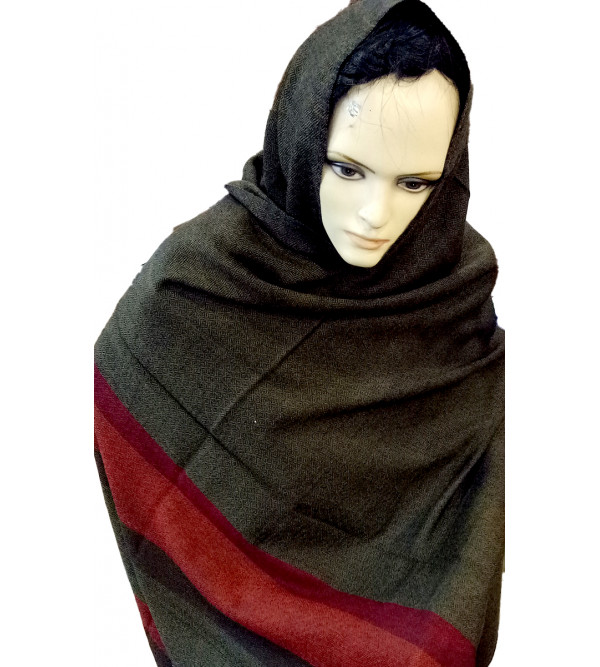 WOOLLEN KULLU SIX BORDER SHAWLS 39X85 INCH