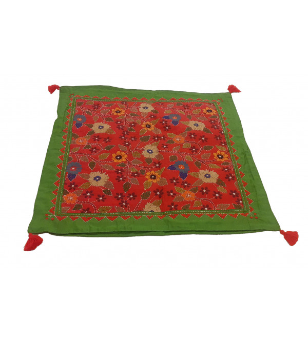 16X16 INCH KANTHA SILK CUSHION COVER