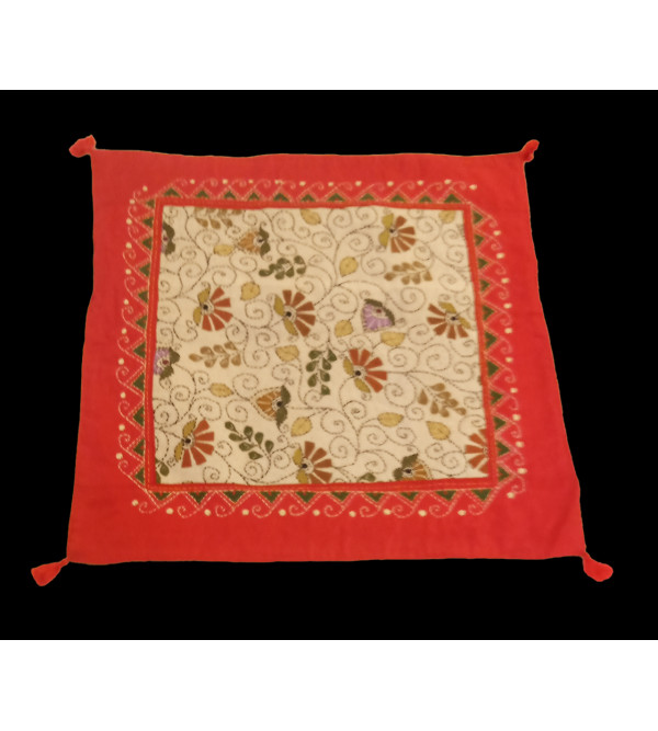 16X16 INCH KANTHA SILK CUSHION COVER