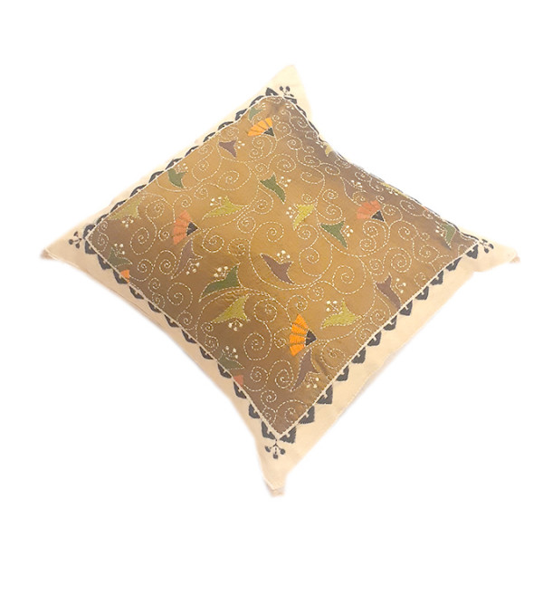 12X12 INCH KANTHA SILK EMB. CUSHION COVER