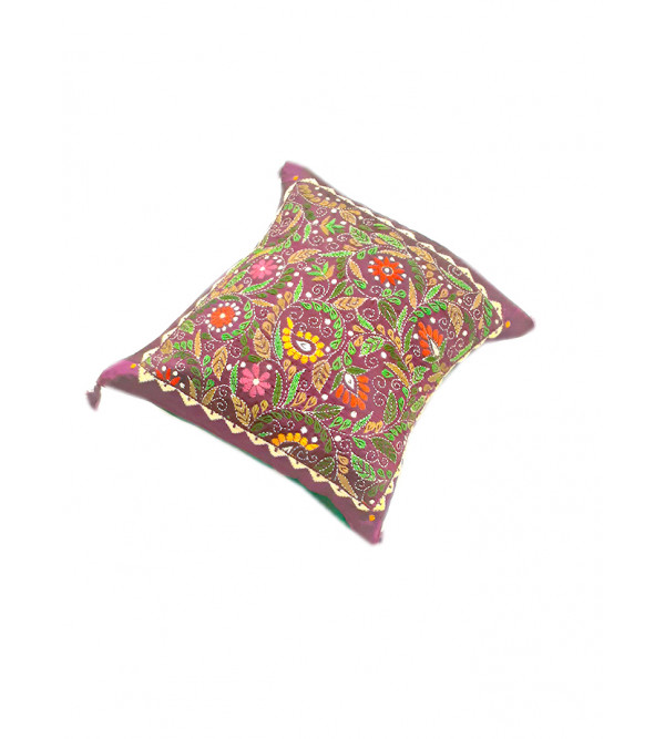 12X12 INCH KANTHA SILK EMB. CUSHION COVER