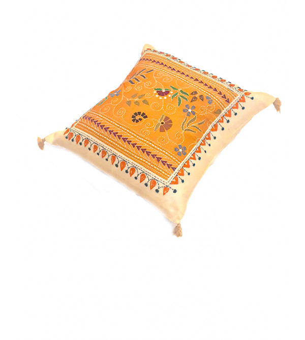 12X12 INCH KANTHA SILK EMB. CUSHION COVER