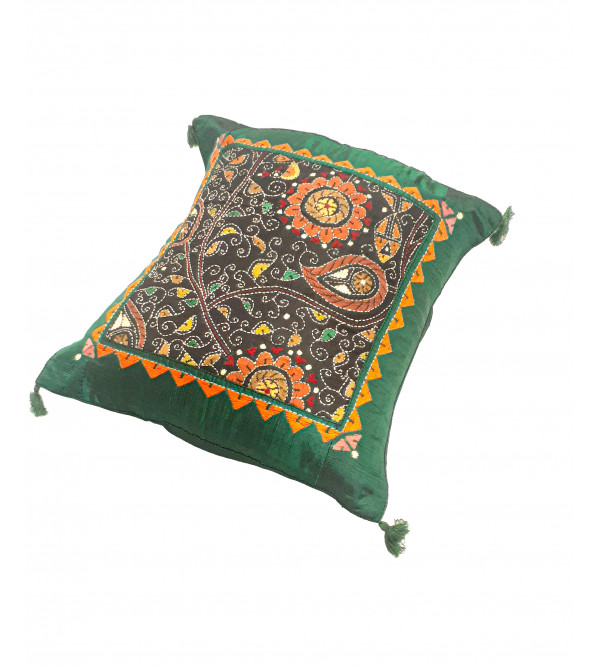 12X12 INCH KANTHA SILK EMB. CUSHION COVER