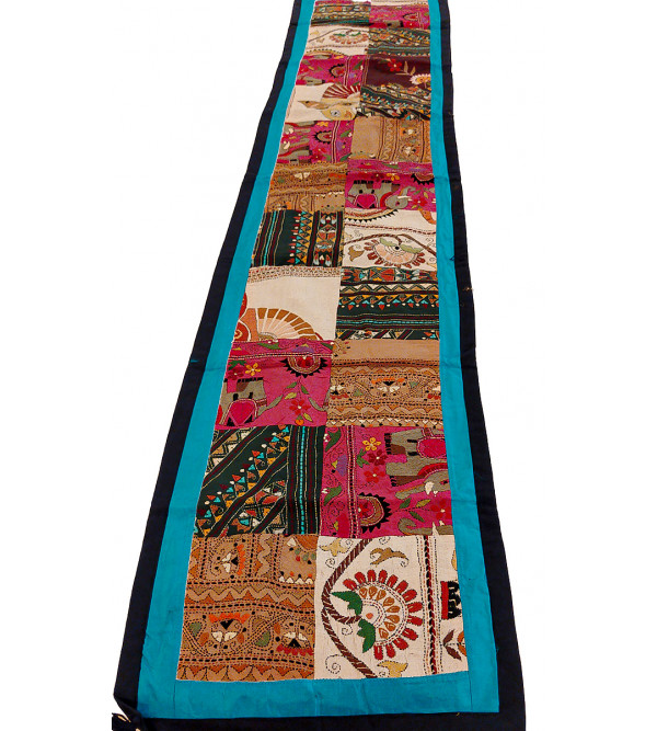 13X72 INCH KANTHA EMB.SILK RUNNER