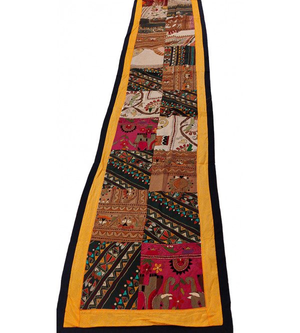 13X72 INCH KANTHA EMB.SILK RUNNER