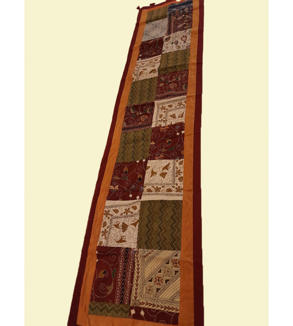 13X60 INCH KANTHA EMB. SILK RUNNER