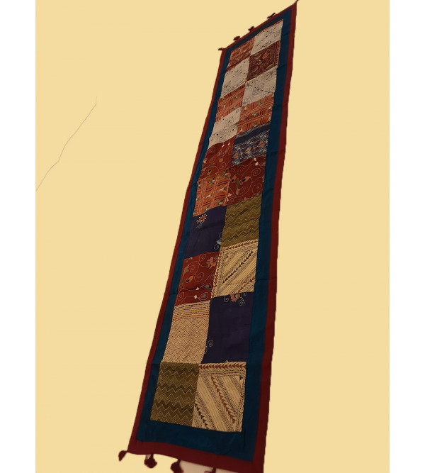 13X60 INCH KANTHA EMB. SILK RUNNER