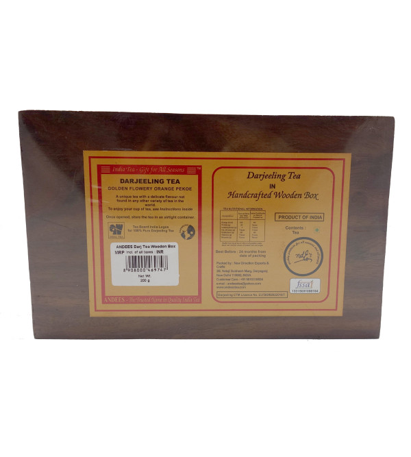 DARJEELING TEA 200GM WOODEN BOX MISSION HILL