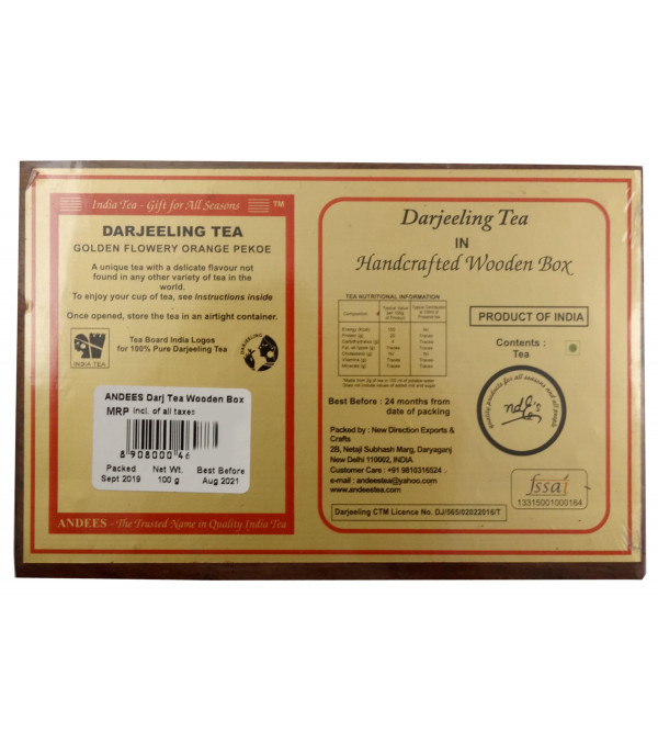 Darjeeling Tea 100gm wooden box 