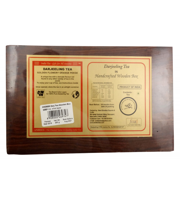 DARJEELING TEA 200GM WOODEN BOX MISSION HILL