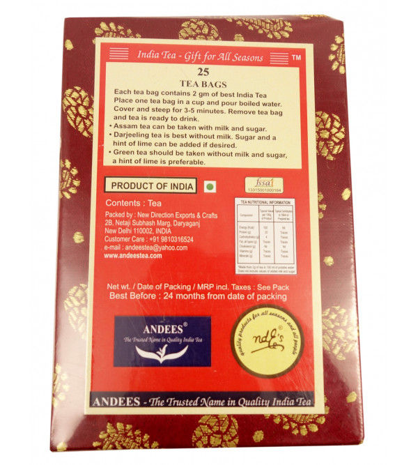 DARJEELING TEA TEA BAGS 25 Pieces 