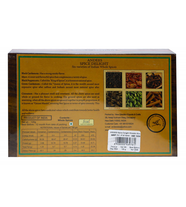 Spice Delight 120 Gm  Wooden Box