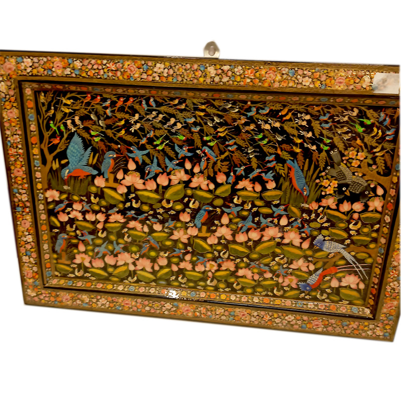 Papier Mache Handcrafted and Hand Painted Wall Panel