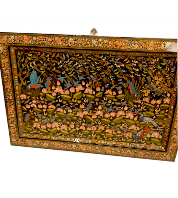 Papier Mache Handcrafted and Hand Painted Wall Panel