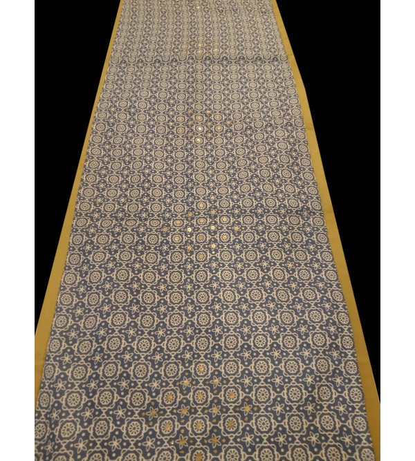 12X60 INCH HALLOVER EMB RUNNER silk