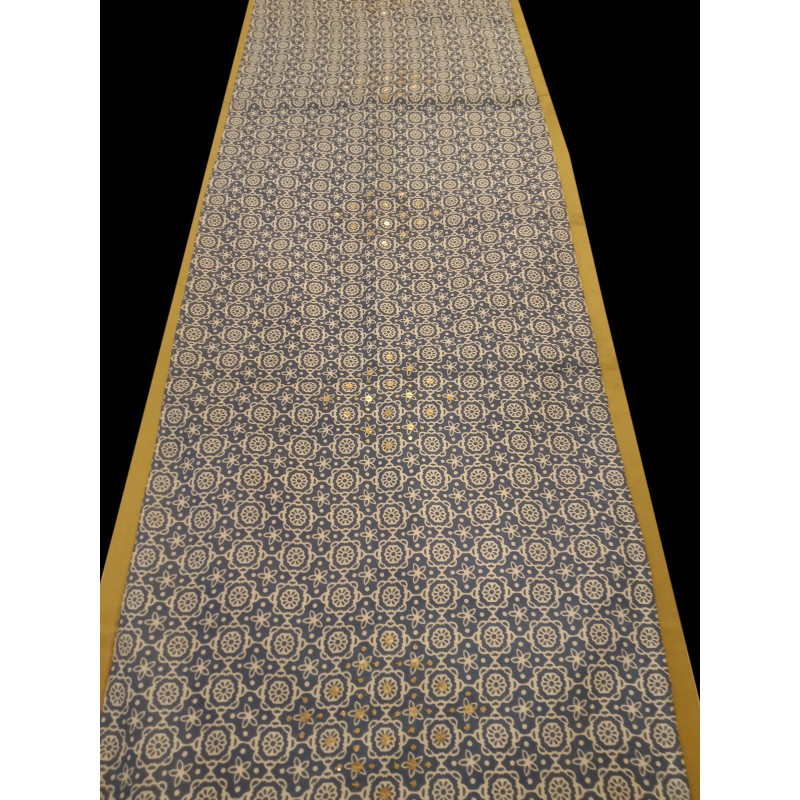 12X60 INCH HALLOVER EMB RUNNER silk