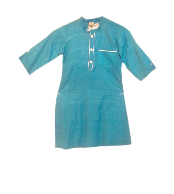 Silk Kurta Pyjama Set  Plain Size 4-6 Year