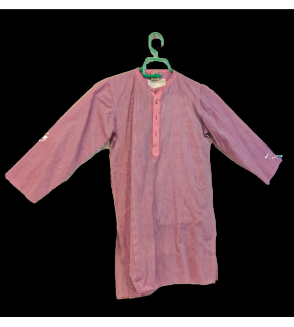 Cotton Woven Mangalagiri Kurta Pyajama Set Size 6 to 8 Year