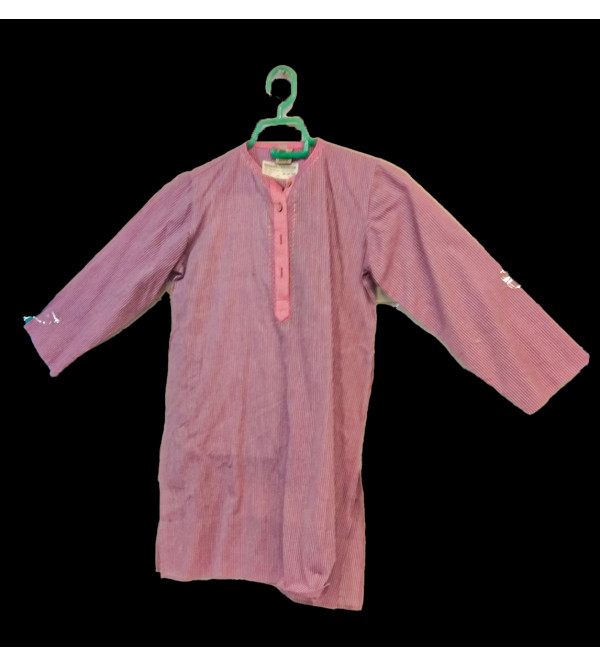 Cotton Woven Mangalagiri Kurta Pyajama Set Size 6 to 8 Year