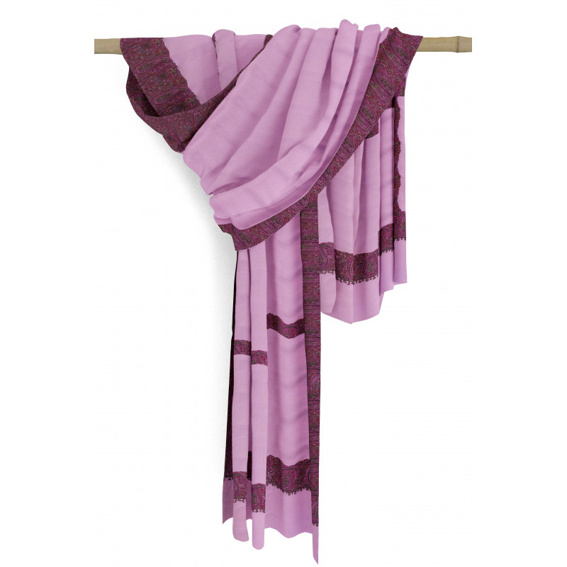 Woollen Shawl Hand Embroidered in Kashmir Size,40X80 Inch