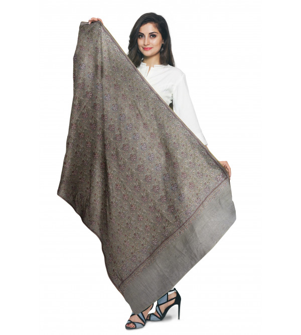 Pure Pashmina Shawl Jaal  (Assorted design and colour)