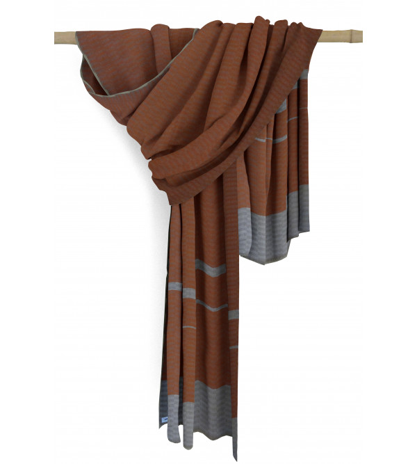 Stole Pure Pashmina Loose Weave Emb 28 X80 Inch 