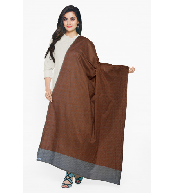 Stole Pure Pashmina Loose Weave Emb 28 X80 Inch 