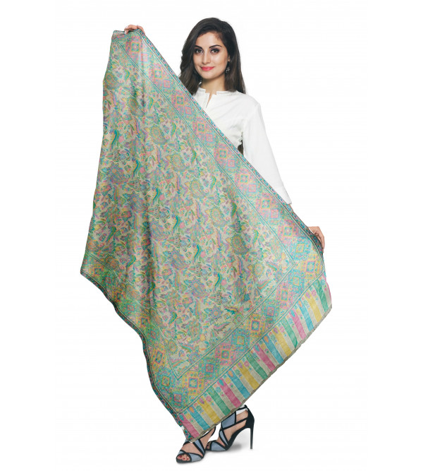 Stole Pure Pashmina Kani With Assorted Colours and Designs 