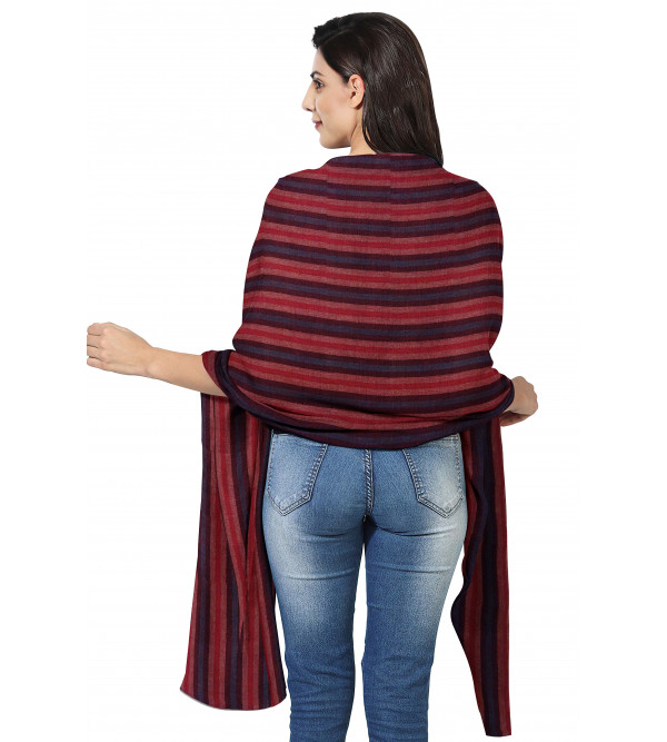 Pure Pashmina Stole Checkstripe