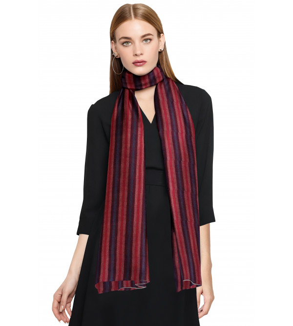 Pure Pashmina Stole Checkstripe