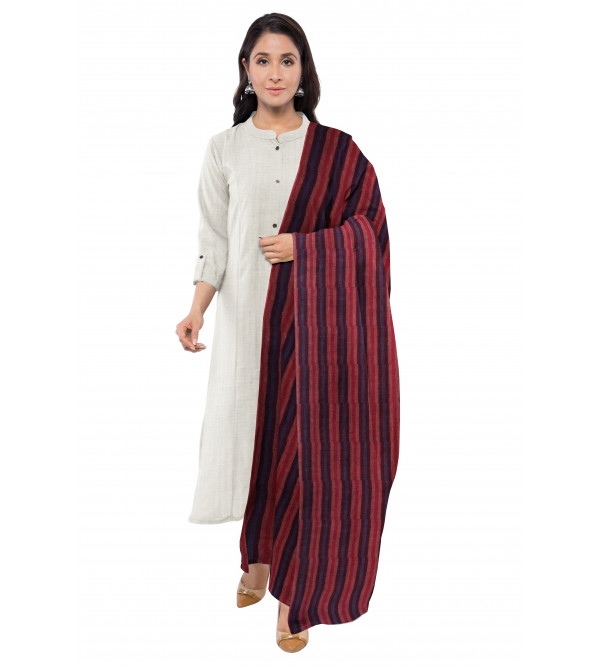 Pure Pashmina Stole Checkstripe