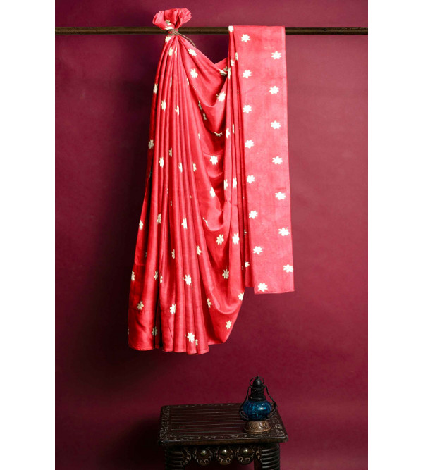 Katan Silk Buta Zari Design Fabric (Per Meter)