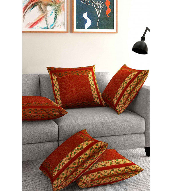 Cushion Cover With Zari Brocade