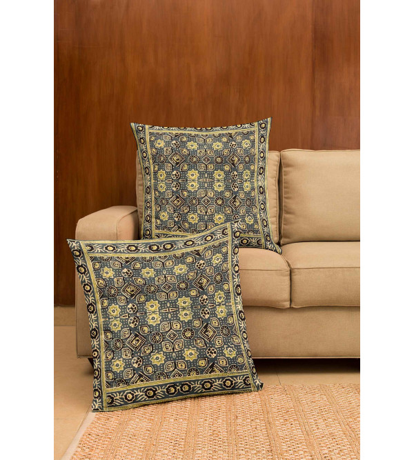 Cotton Cushion Cover With Azarak Work