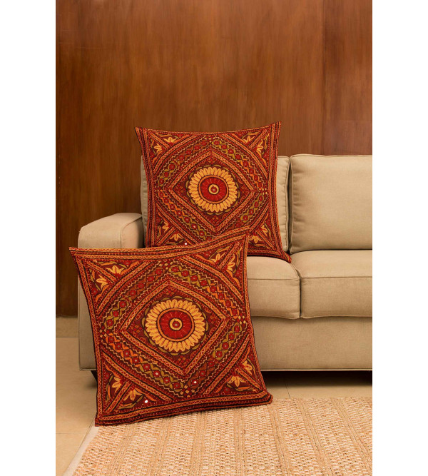 Cushion Cover With Dhaa Embroidery 