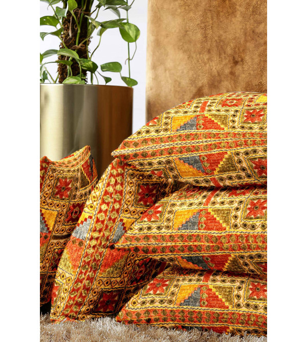 Cushion Cover With Gujrat  Embroidered Mirror Work