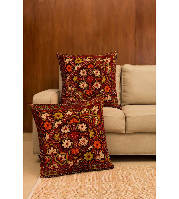 Cushion Cover With Dhaa Embroidery 