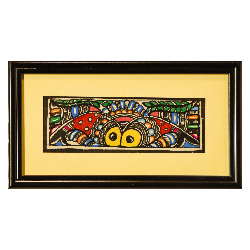 Fish Madhubani Art Painting For Home Wall Art Decor ( Without Frame )