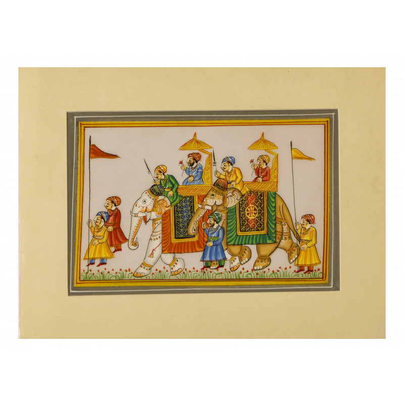 Silk Mounting Procession Painting