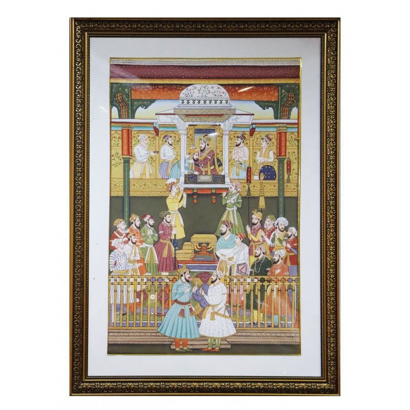  Darbar Cotton Art Painting For Home Wall Art Decor ( Without Frame )