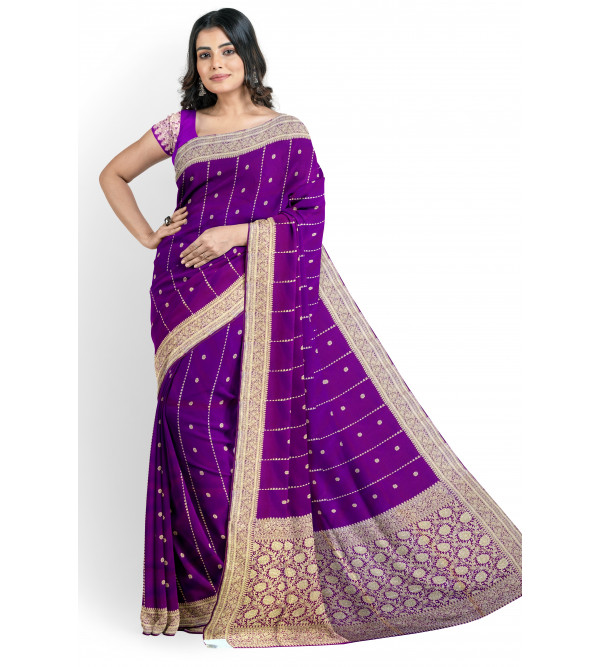 Kadua Brocade Handloom Silk Saree With Blouse