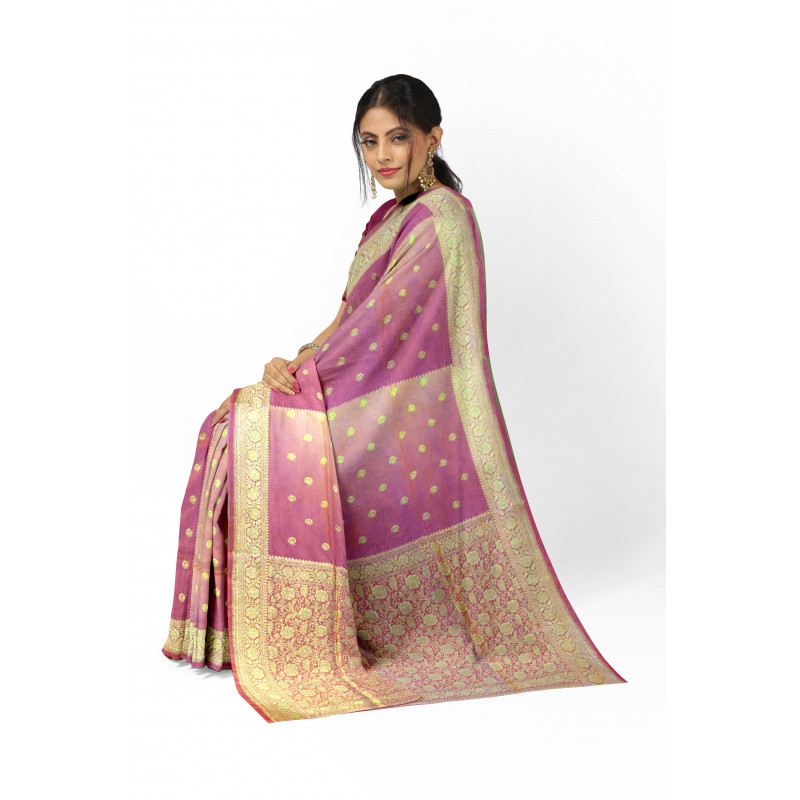 Kadua Jali Weave Silk Saree With Blouse