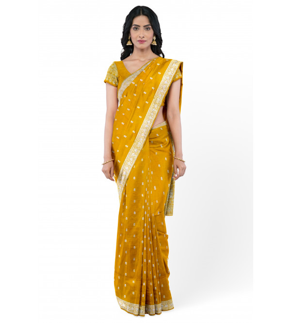 Kadua Jali Weave Silk Saree With Blouse